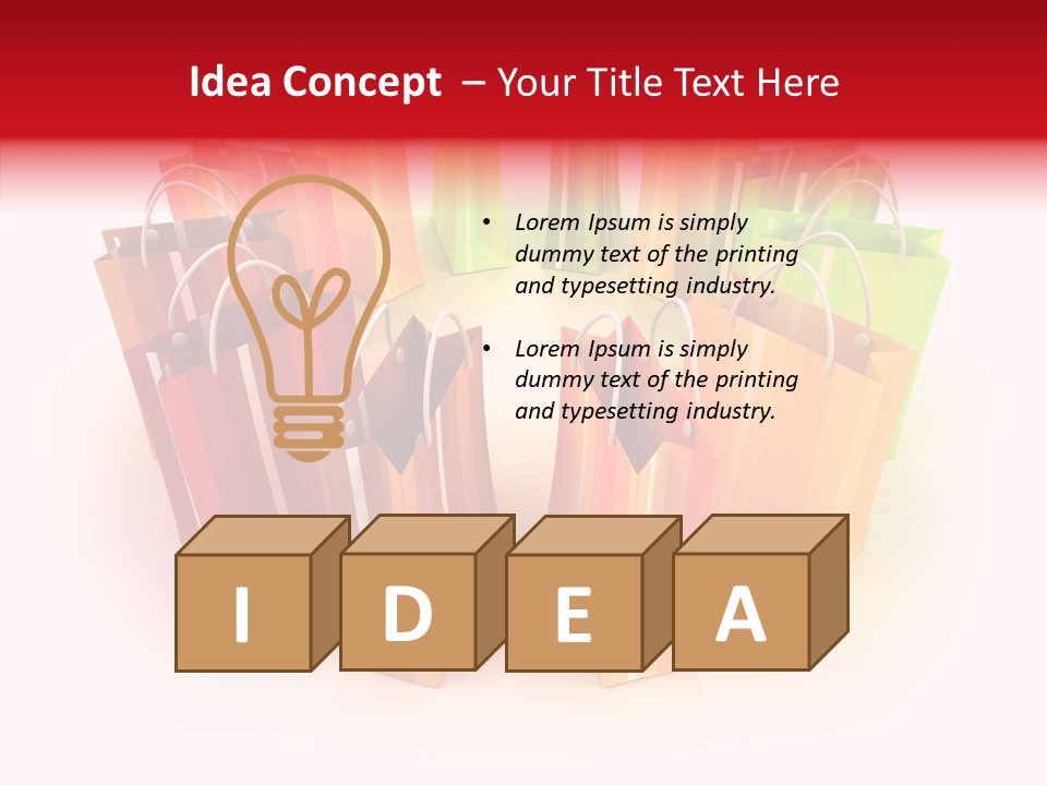 Illustration Consumerism Striped PowerPoint Template