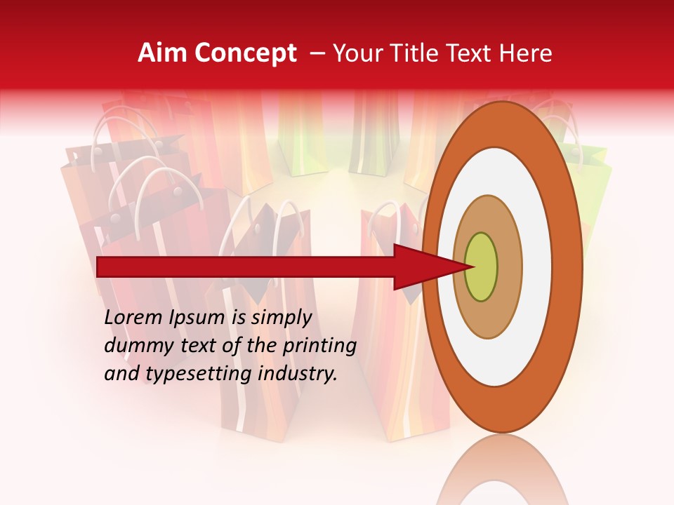 Illustration Consumerism Striped PowerPoint Template