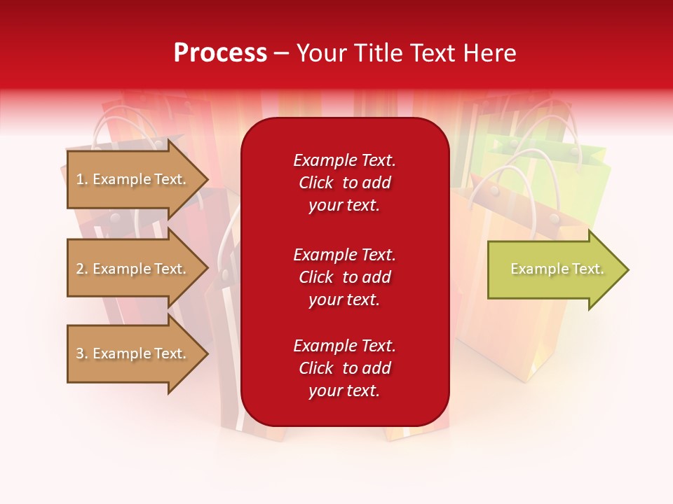 Illustration Consumerism Striped PowerPoint Template