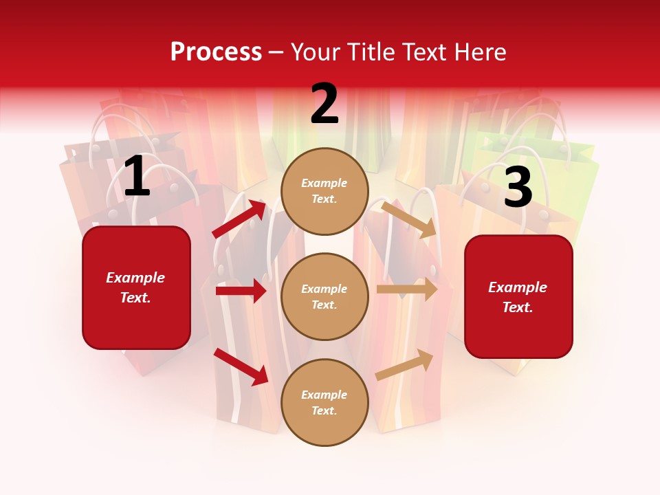 Illustration Consumerism Striped PowerPoint Template