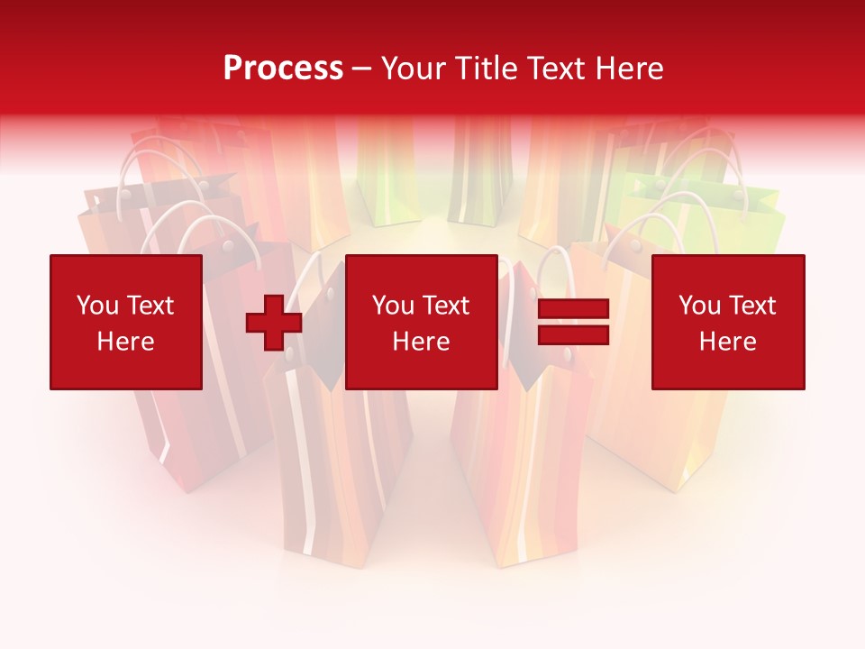 Illustration Consumerism Striped PowerPoint Template