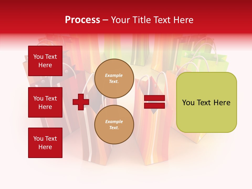 Illustration Consumerism Striped PowerPoint Template