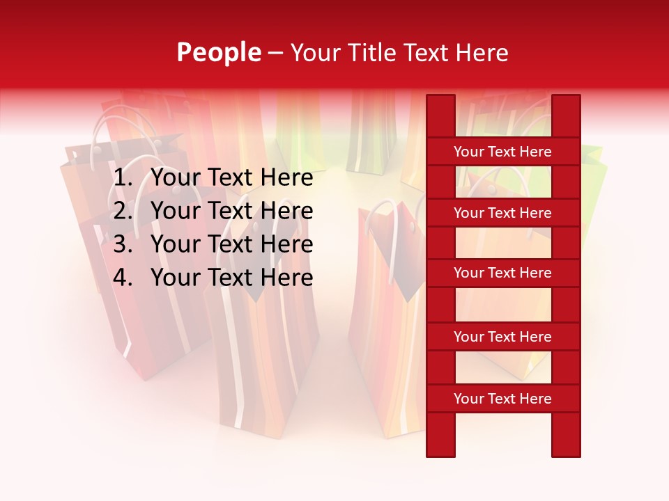 Illustration Consumerism Striped PowerPoint Template