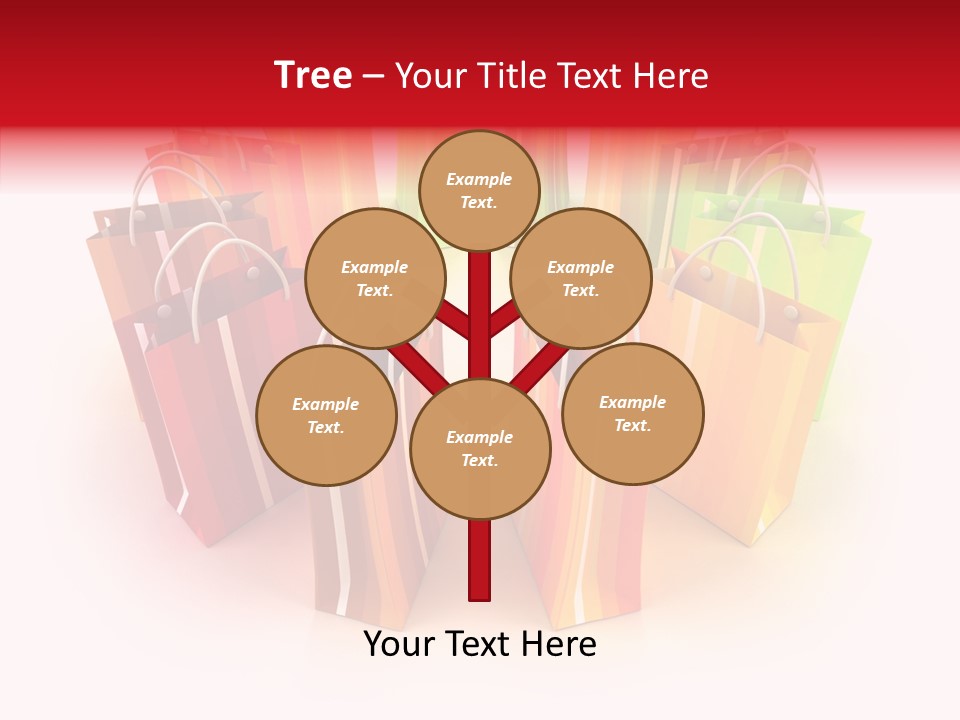 Illustration Consumerism Striped PowerPoint Template