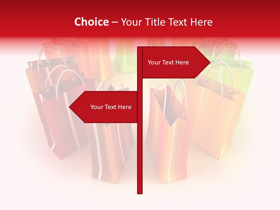 Illustration Consumerism Striped PowerPoint Template