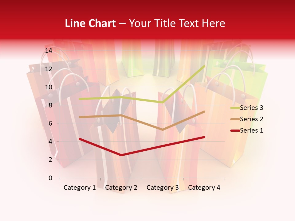 Illustration Consumerism Striped PowerPoint Template