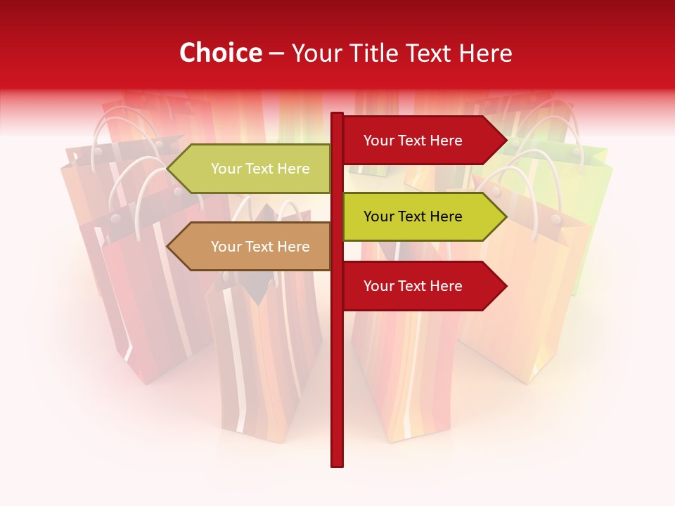 Illustration Consumerism Striped PowerPoint Template