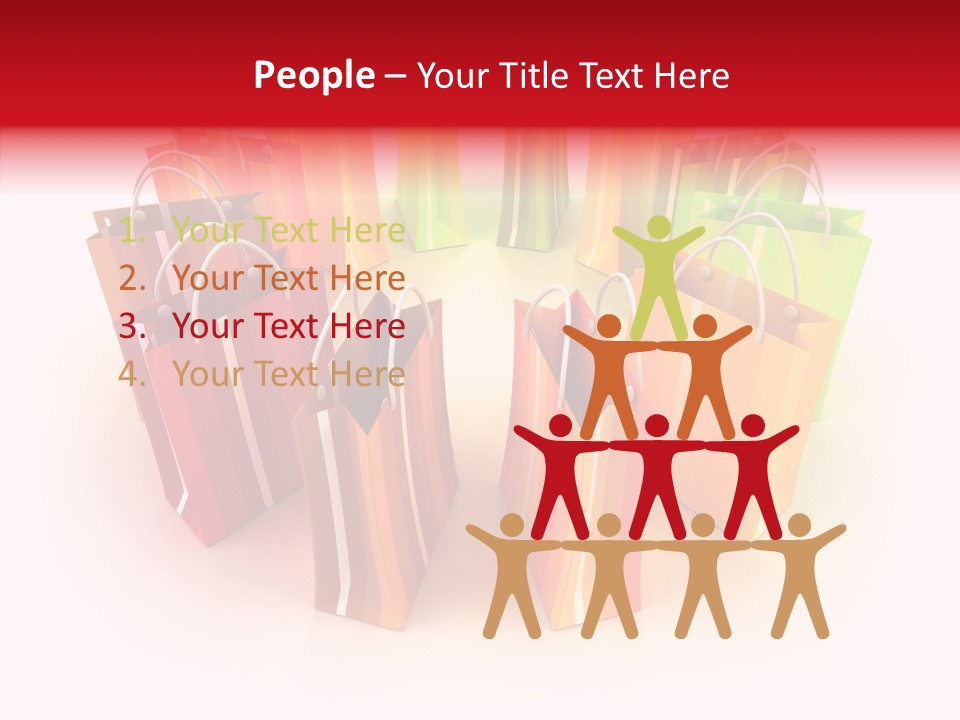 Illustration Consumerism Striped PowerPoint Template