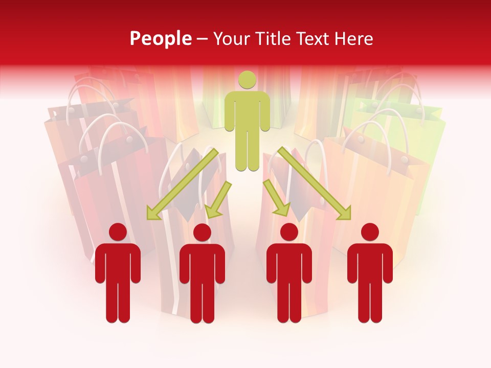 Illustration Consumerism Striped PowerPoint Template