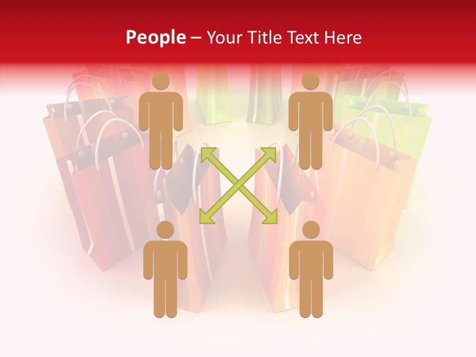 Illustration Consumerism Striped PowerPoint Template