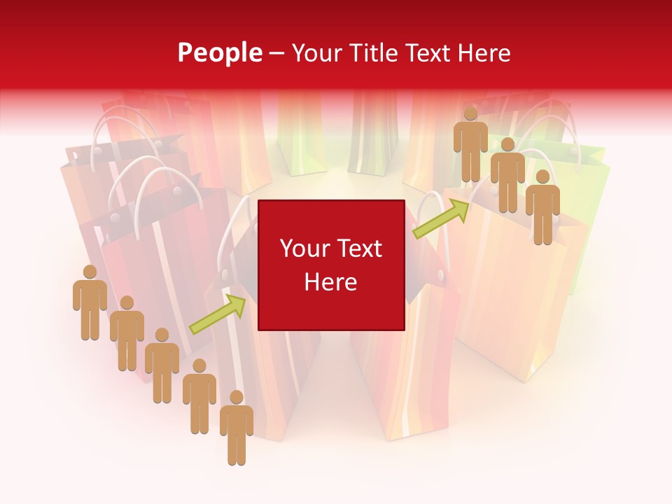 Illustration Consumerism Striped PowerPoint Template