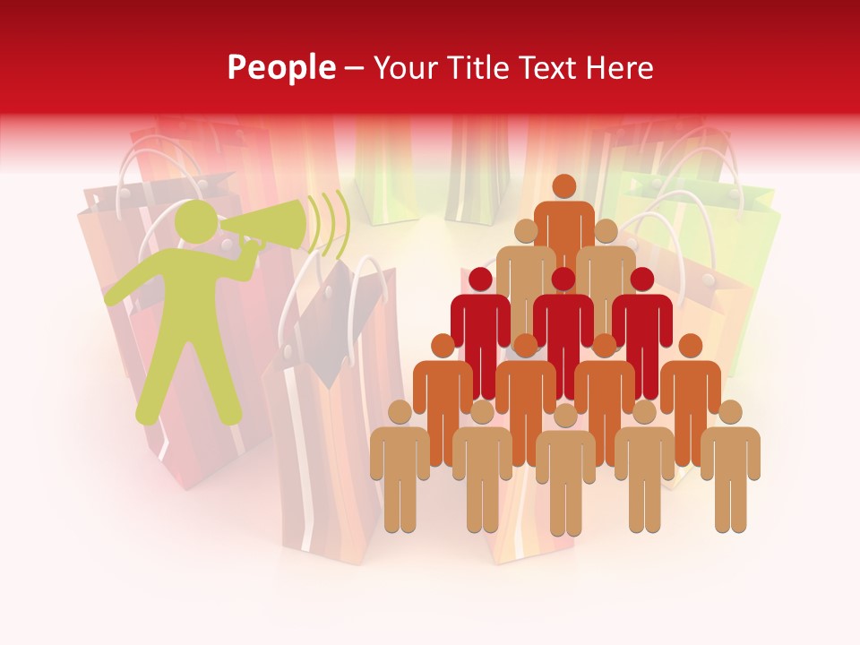 Illustration Consumerism Striped PowerPoint Template