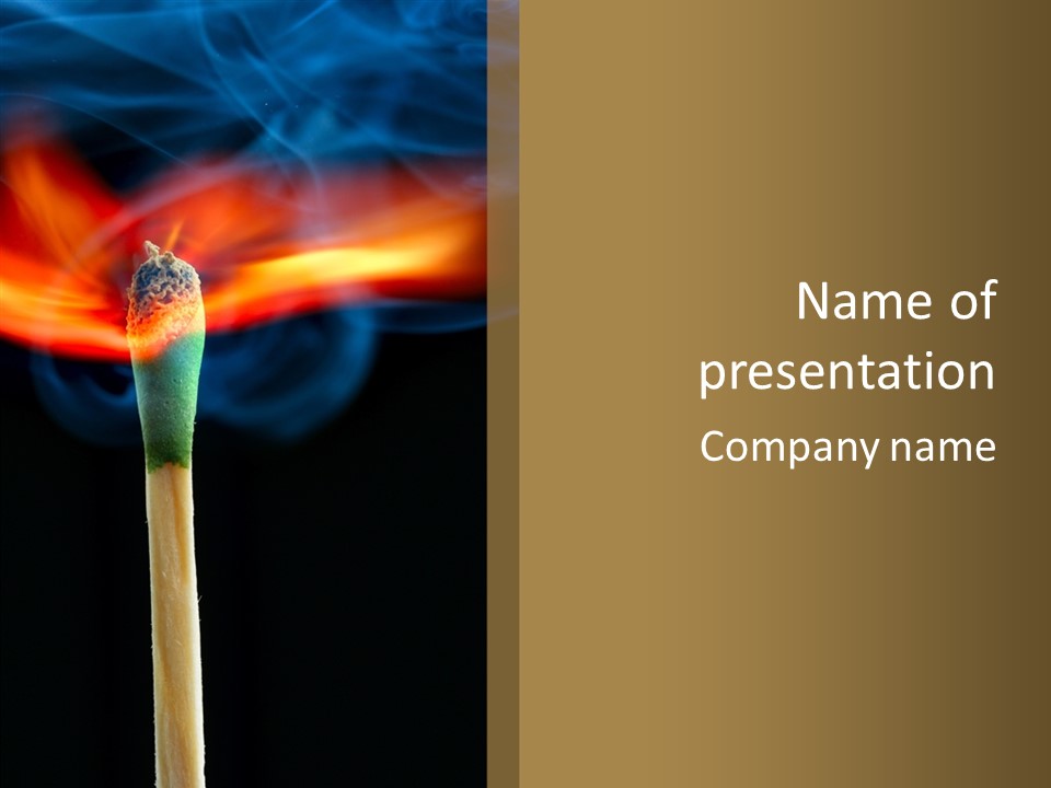 Fire Copyspace Hot PowerPoint Template