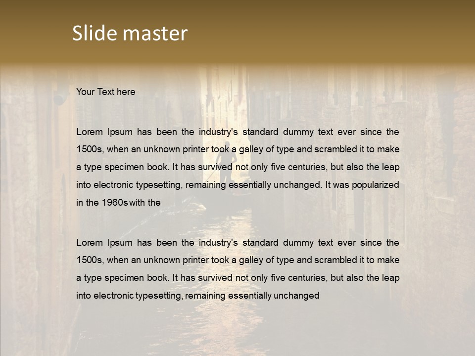 Vintage Stained Gondolier PowerPoint Template