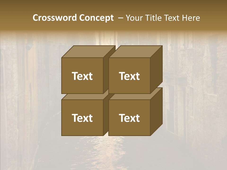 Vintage Stained Gondolier PowerPoint Template