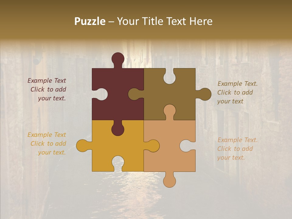 Vintage Stained Gondolier PowerPoint Template