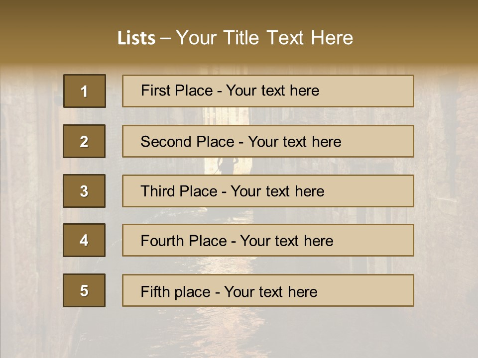 Vintage Stained Gondolier PowerPoint Template