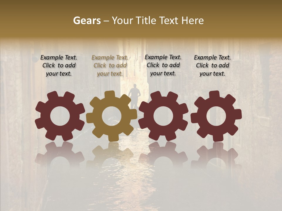 Vintage Stained Gondolier PowerPoint Template