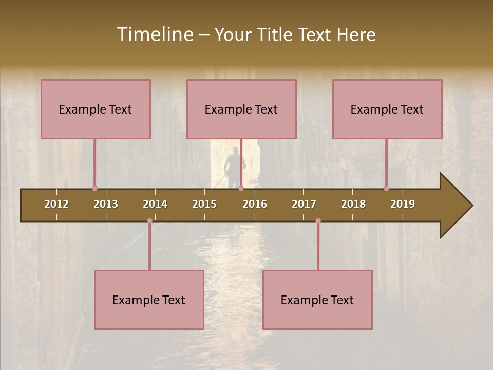 Vintage Stained Gondolier PowerPoint Template