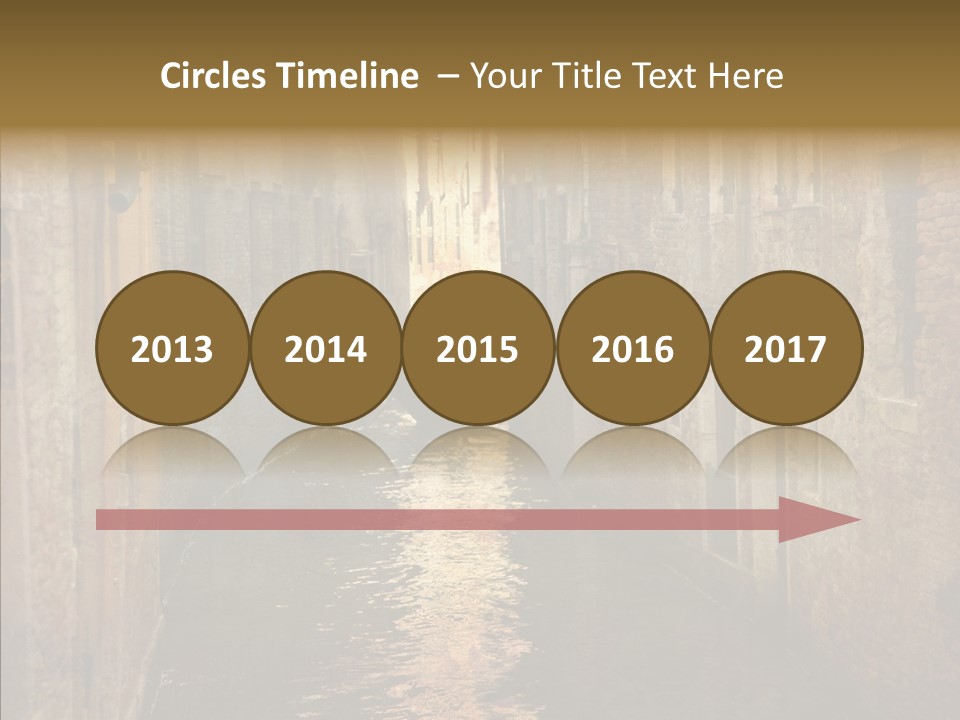 Vintage Stained Gondolier PowerPoint Template