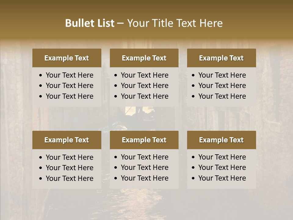 Vintage Stained Gondolier PowerPoint Template