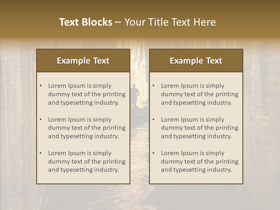 Vintage Stained Gondolier PowerPoint Template