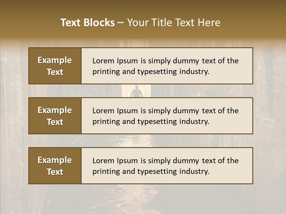 Vintage Stained Gondolier PowerPoint Template