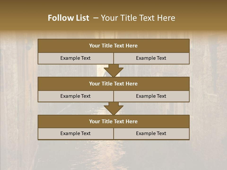 Vintage Stained Gondolier PowerPoint Template