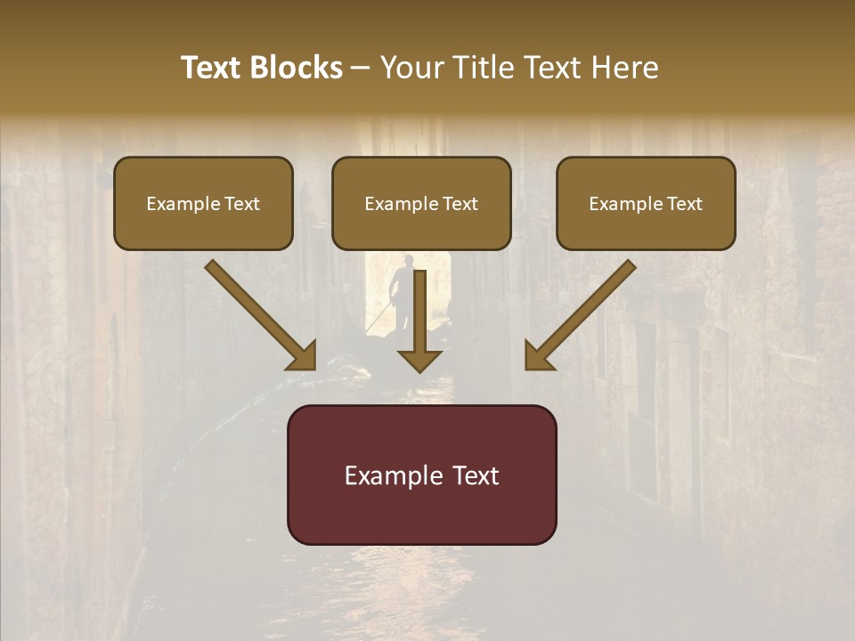 Vintage Stained Gondolier PowerPoint Template