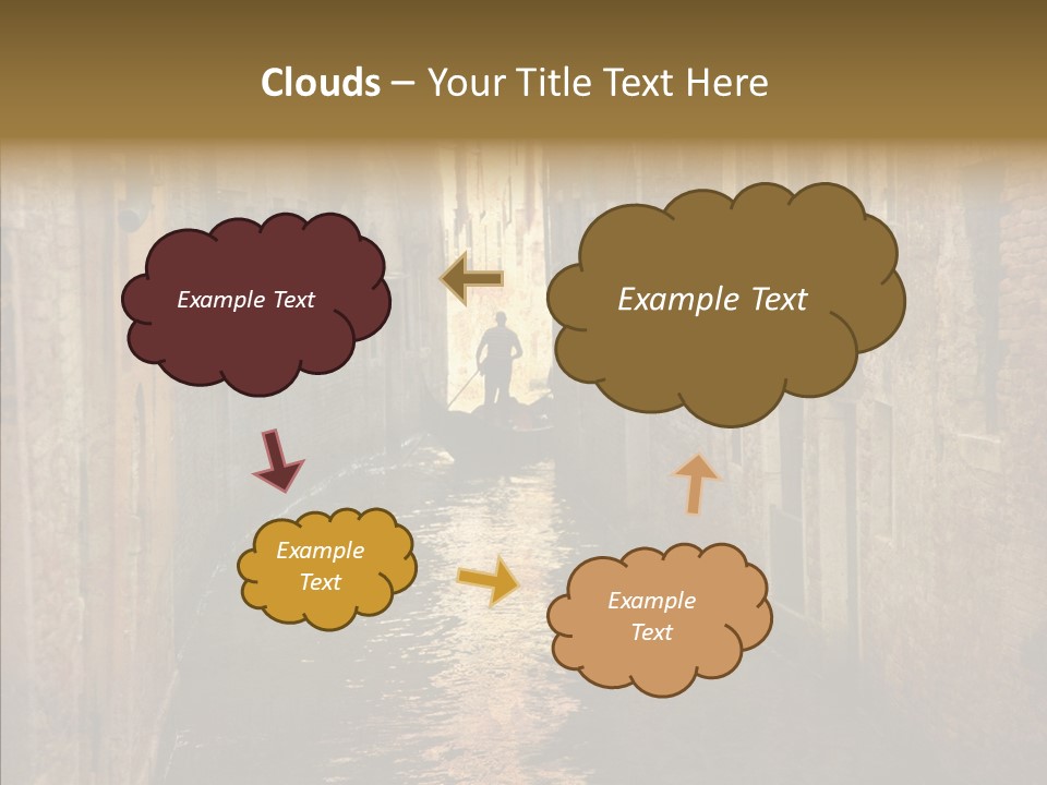 Vintage Stained Gondolier PowerPoint Template