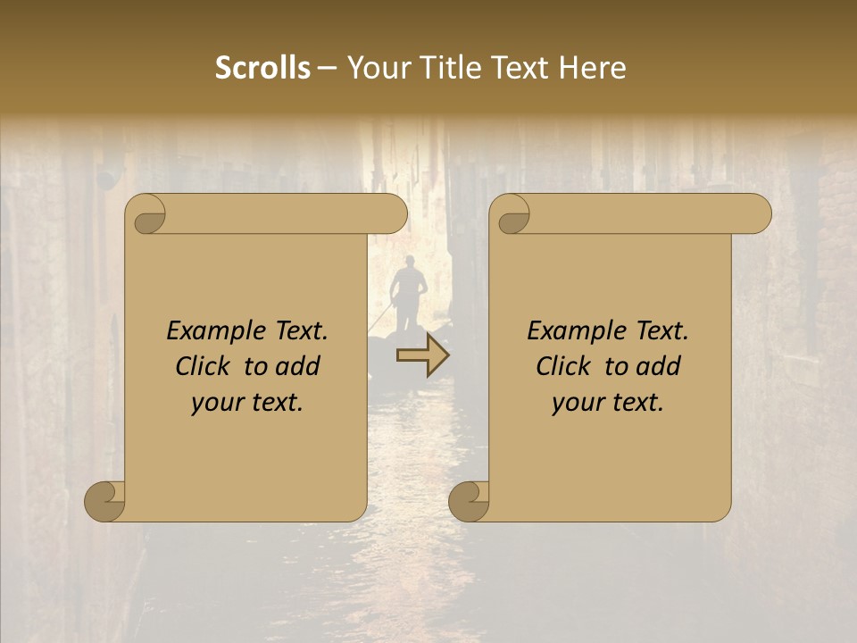 Vintage Stained Gondolier PowerPoint Template