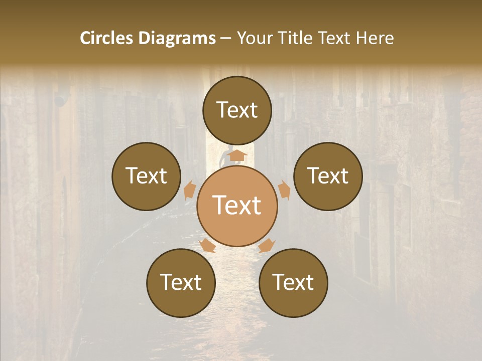 Vintage Stained Gondolier PowerPoint Template