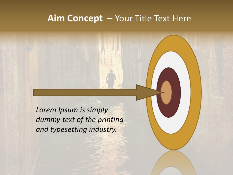 Vintage Stained Gondolier PowerPoint Template