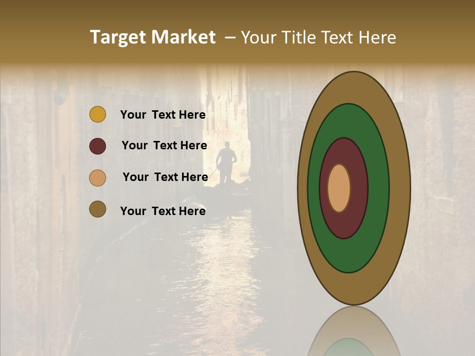 Vintage Stained Gondolier PowerPoint Template