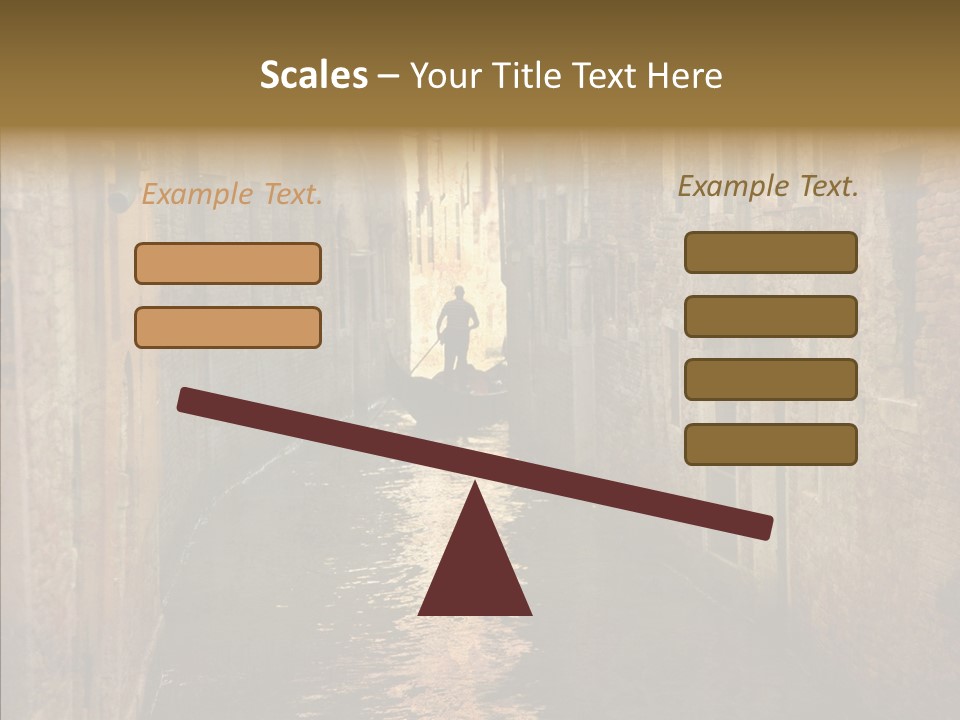 Vintage Stained Gondolier PowerPoint Template