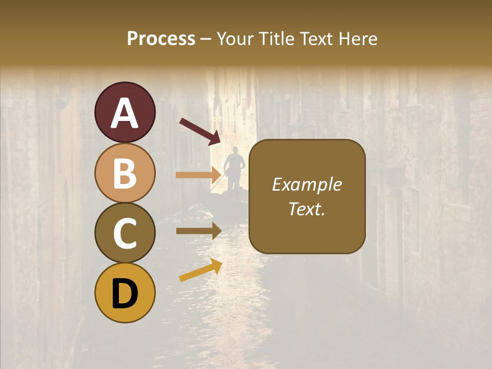 Vintage Stained Gondolier PowerPoint Template