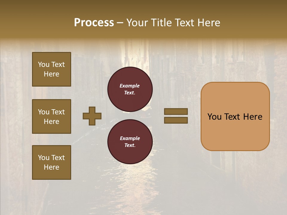 Vintage Stained Gondolier PowerPoint Template