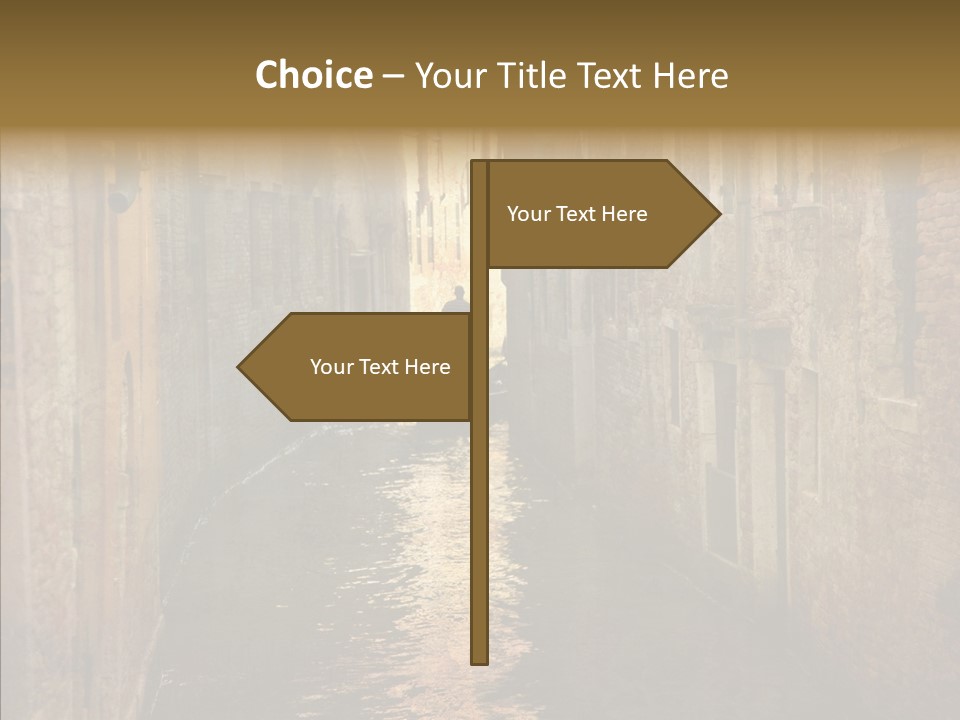 Vintage Stained Gondolier PowerPoint Template
