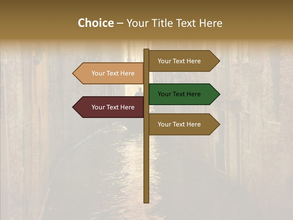 Vintage Stained Gondolier PowerPoint Template