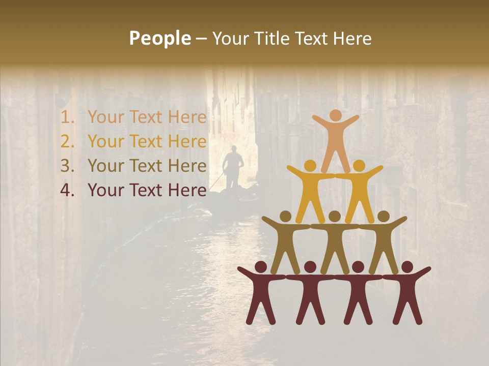 Vintage Stained Gondolier PowerPoint Template