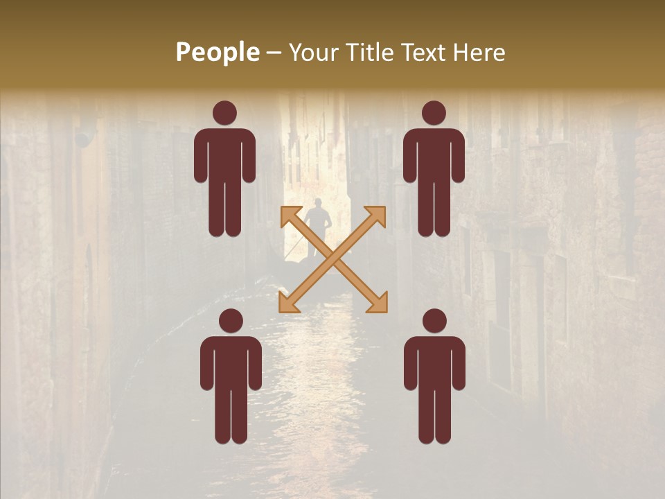 Vintage Stained Gondolier PowerPoint Template