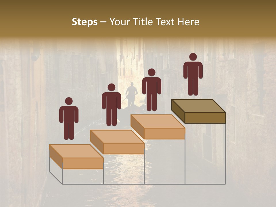Vintage Stained Gondolier PowerPoint Template