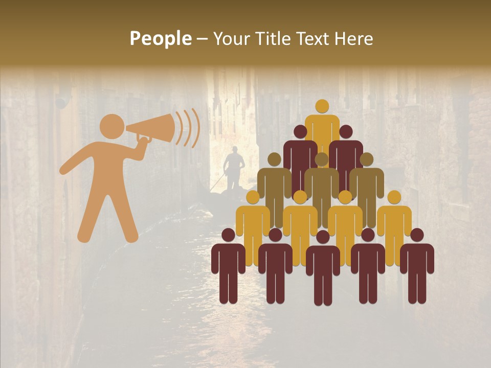 Vintage Stained Gondolier PowerPoint Template