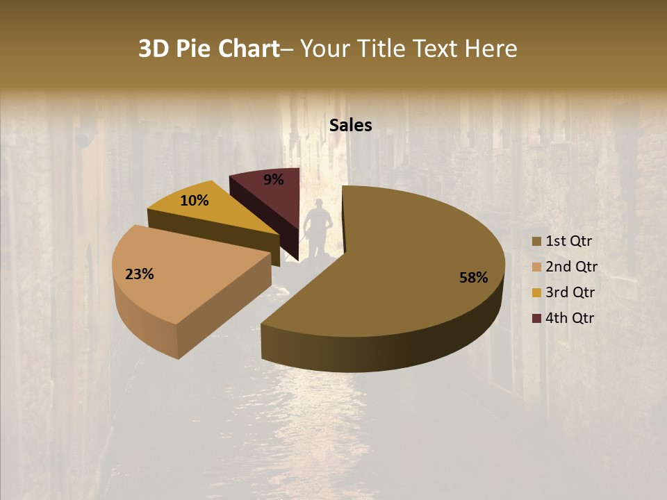 Vintage Stained Gondolier PowerPoint Template