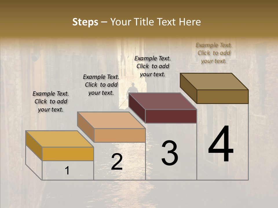 Vintage Stained Gondolier PowerPoint Template