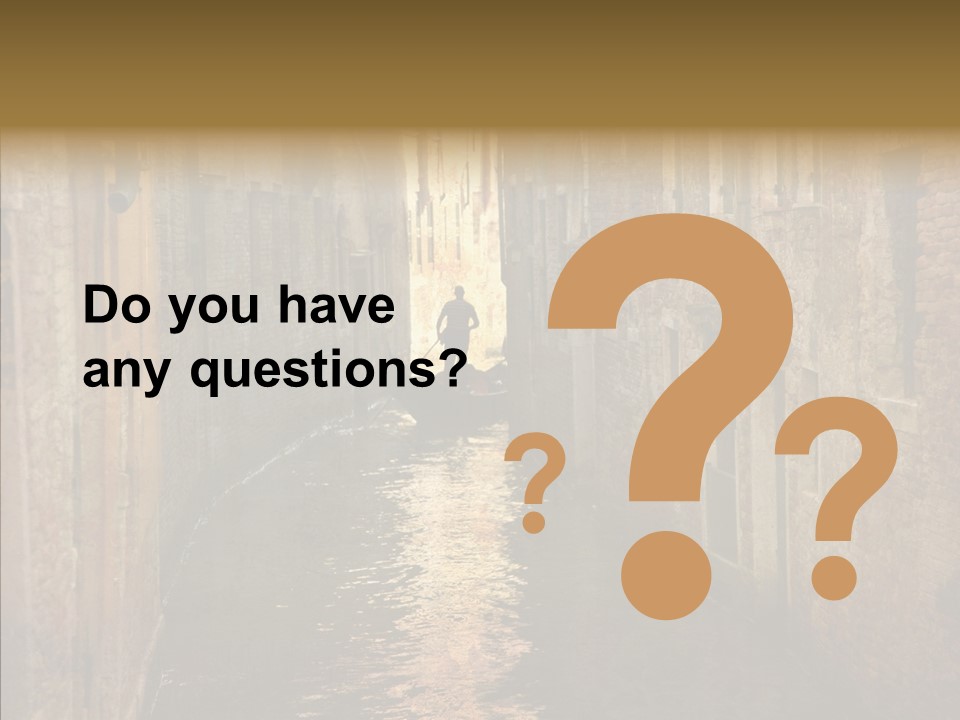 Vintage Stained Gondolier PowerPoint Template