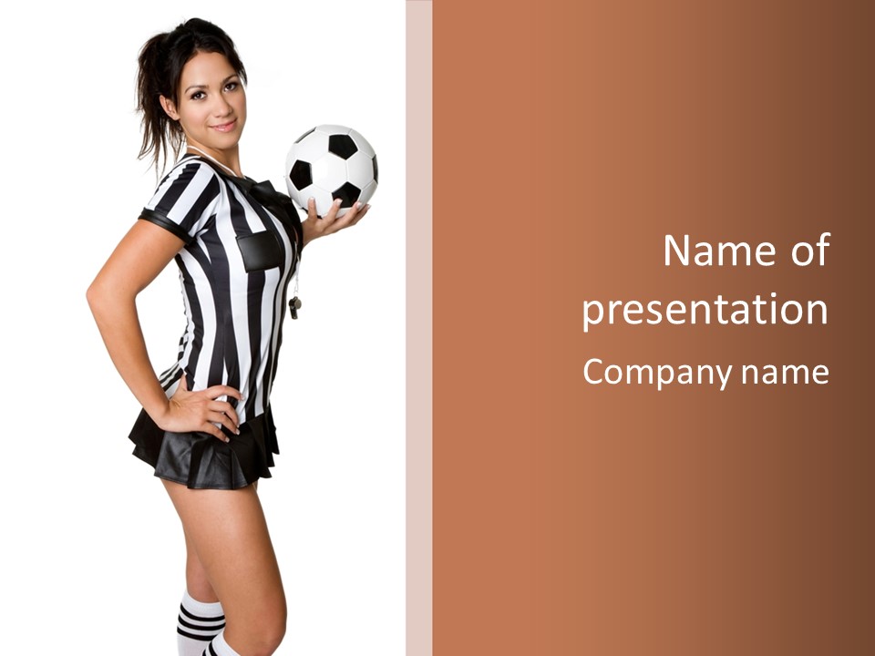 Stripes Ethnic Model PowerPoint Template