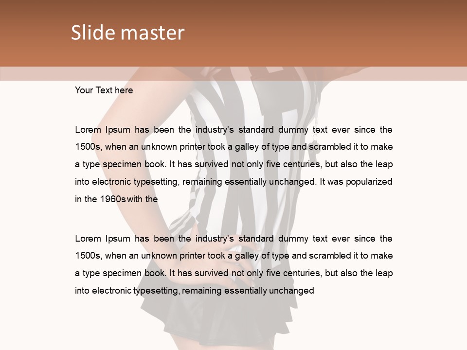 Stripes Ethnic Model PowerPoint Template