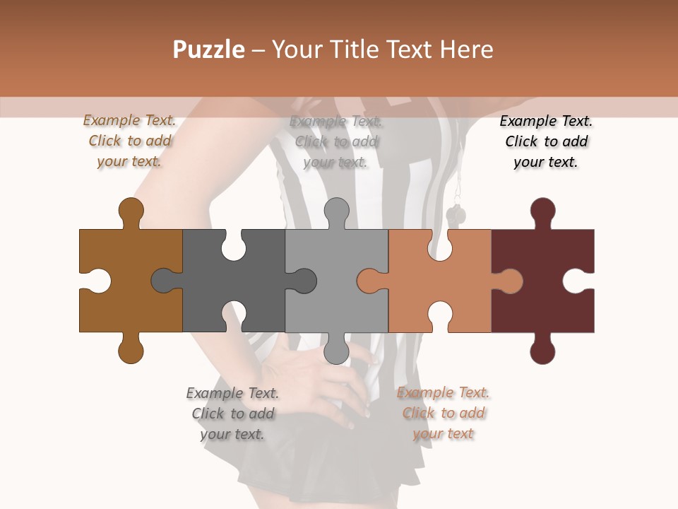 Stripes Ethnic Model PowerPoint Template