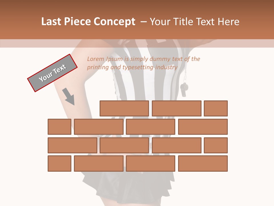 Stripes Ethnic Model PowerPoint Template